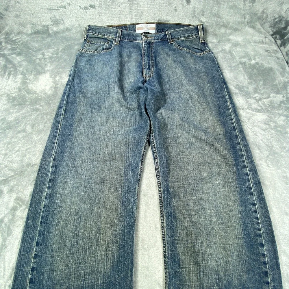 VTG‎ Levis Signature Jeans Men 36x32 Loose Fit Straight Stone Wash Denim Pants